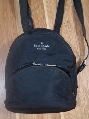 Kate  Spade black nylon backpack